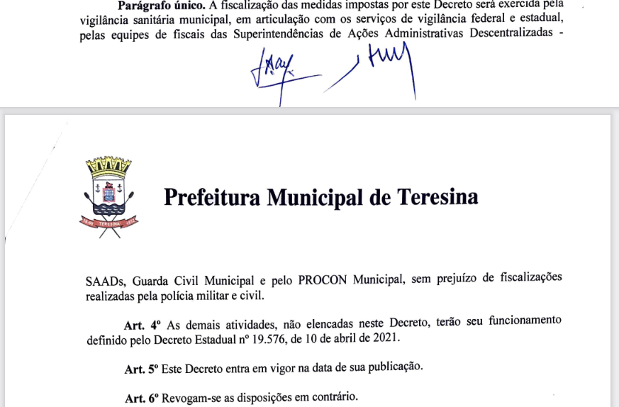 Prefeitura de Teresina emite decreto e autoriza o funcionamento do comércio na sexta-feira